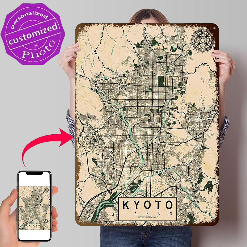 Kyoto City Map Japan Vintage P - огляд і ціна Retro Gaming Kyoto