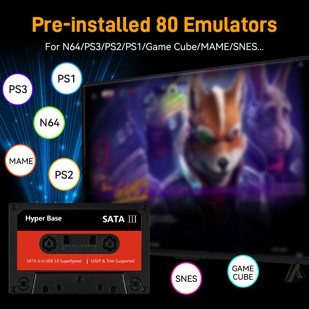 Batocera 500G/2T Emulator Game - огляд і ціна Retro Gaming Hard Drive