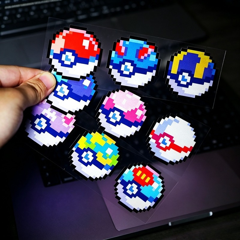 Retro Pixel Poke Ball Stickers - огляд і ціна Retro Gaming Pokemon