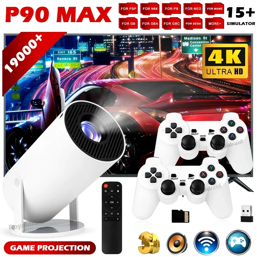 P90 Max Portable Smart Gaming  - огляд і ціна Retro Gaming And Projector