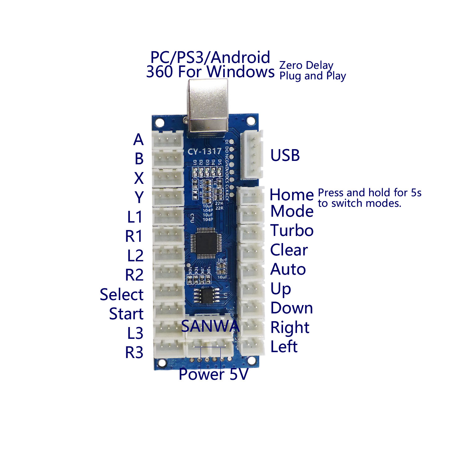 SJ@JX Arcade USB Encoder LED B - огляд і ціна Raspberry Pi Retropie