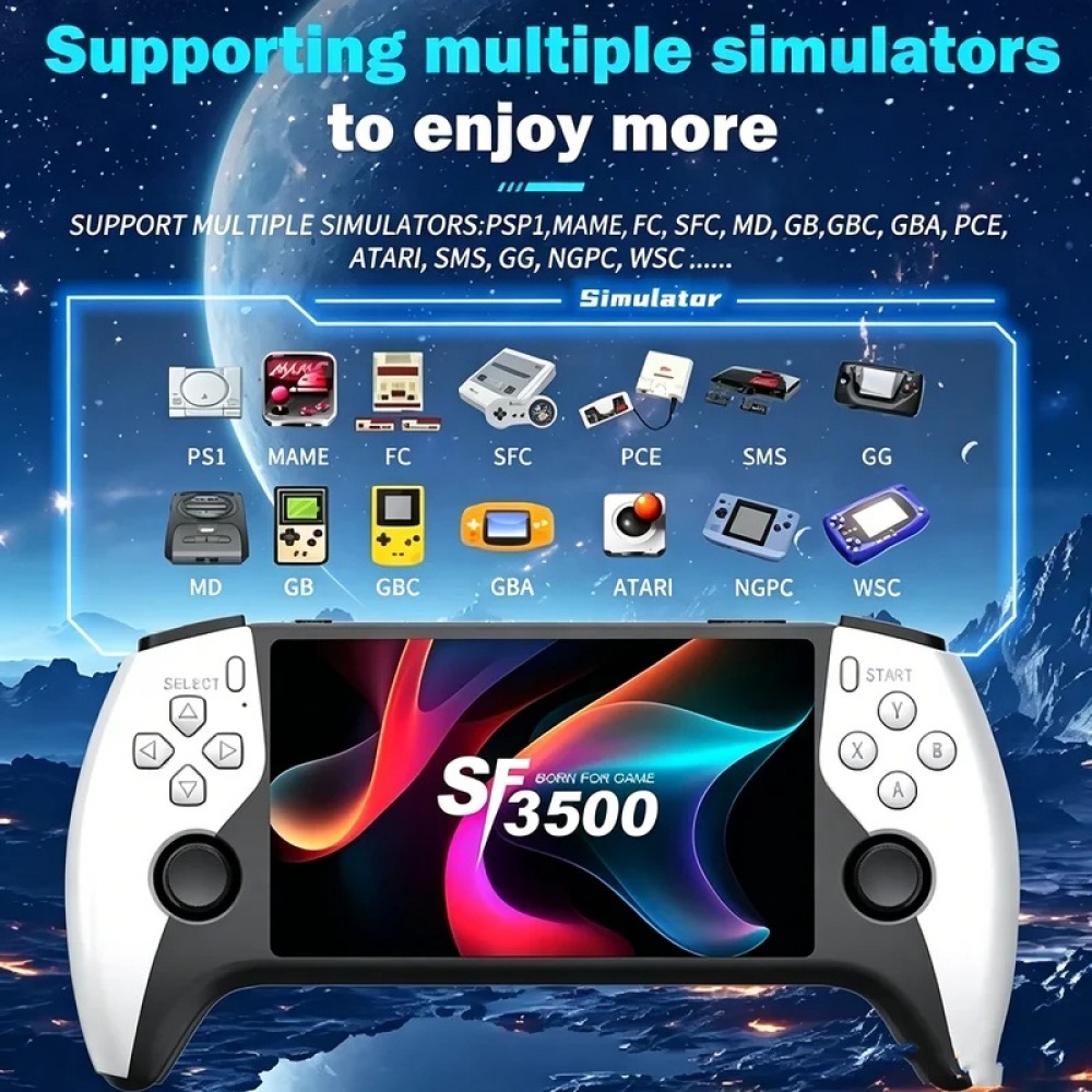 SF3500 5 inch Handheld Game Co - огляд і ціна Retro Gaming Upscaler